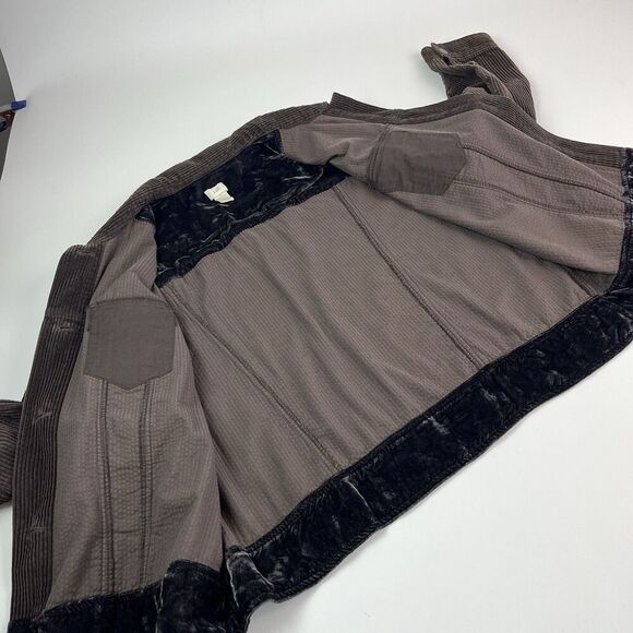 J Jill Corduroy Jacket Womens 1X Plus Velvet Trim Brown Classic Preppy Outerwear - Picture 11 of 12